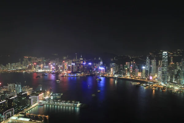 Dec 2011 Victoria Harbour Background Tsim Sha Tsui Night — Stock Photo, Image