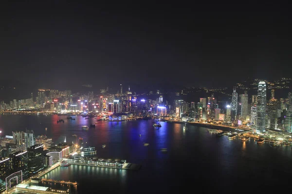 Dec 2011 Victoria Harbour Background Tsim Sha Tsui Night — Stock Photo, Image
