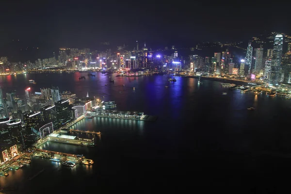 Dec 2011 Victoria Harbour Background Tsim Sha Tsui Night — Stock Fotó