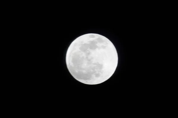 Dec 2011 Moon Dark Sky Night Fullmoon Lunar Cosmos Astrology — 图库照片