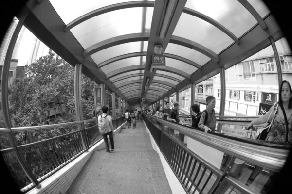 Oct 2011 Central Mid Levels Escalator Walkway System — Zdjęcie stockowe