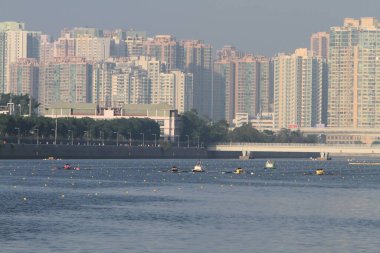5 Nov 2011 Shing Mun River Channel and hong kong residential building