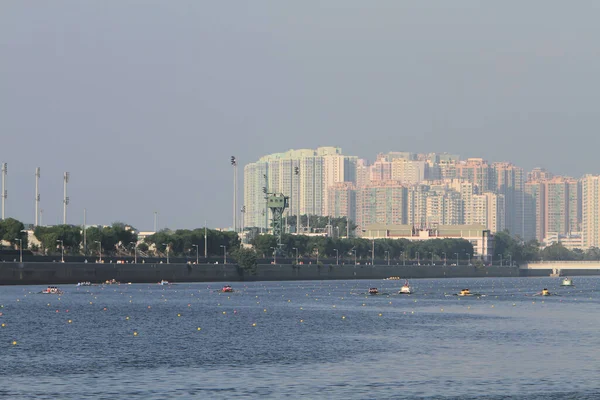 Nov 2011 Shing Mun River Channel Hong Kong Residential Building — стокове фото