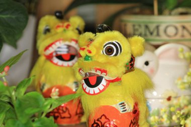 the figure doll of Chinese Lion Dance