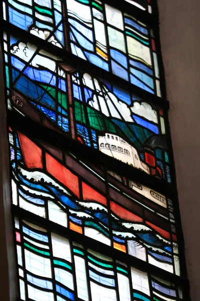 Stained Glass Window Church Hong Kong — Stock fotografie