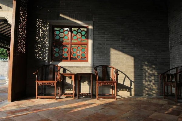 Oct 2011 Ming Style Furniture Chair Lingnan Garden Hong Kong — Foto Stock