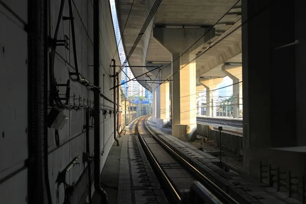 Окт 2011 Железнодорожный Тоннель Метро Гонконге — стоковое фото