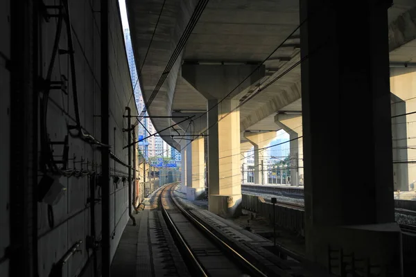 Oct 2011 Subway Railroad Tunnel Hong Kong — Stok fotoğraf