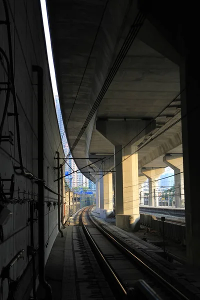 Oct 2011 Subway Railroad Tunnel Hong Kong — 图库照片