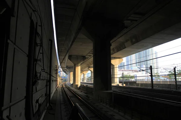 Oct 2011 Subway Railroad Tunnel Hong Kong — 图库照片