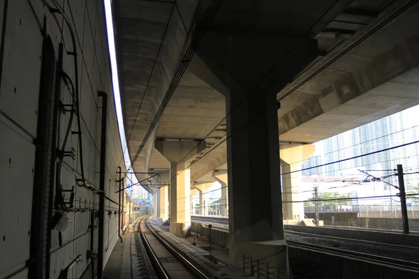 Oct 2011 Subway Railroad Tunnel Hong Kong — 스톡 사진