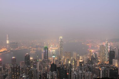 2 April 2011 the night at Hong Kong, Aerial View of Victoria Harbour