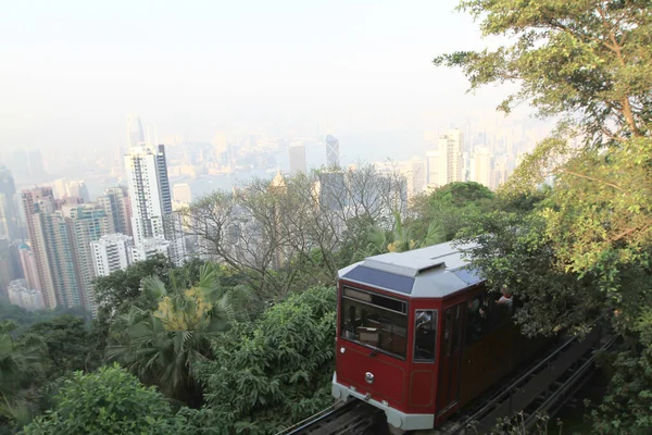 April 2011 Viewpoint Victoria Peak Tram Landmark Hong Kong — 图库照片