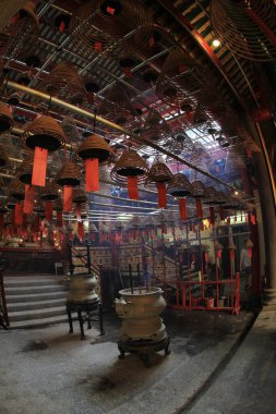 22 Oct 2011 Inside the main hall of Man Mo Temple, Sheung Wan, Hong Kong