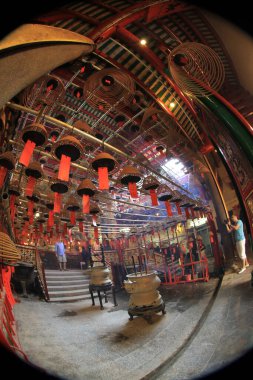 22 Oct 2011 Inside the main hall of Man Mo Temple, Sheung Wan, Hong Kong