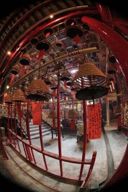 22 Oct 2011 Inside the main hall of Man Mo Temple, Sheung Wan, Hong Kong