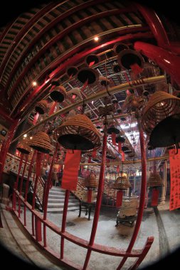 22 Oct 2011 Inside the main hall of Man Mo Temple, Sheung Wan, Hong Kong