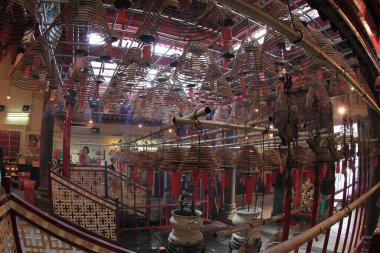 22 Oct 2011 Inside the main hall of Man Mo Temple, Sheung Wan, Hong Kong