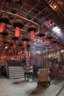 22 Oct 2011 Inside the main hall of Man Mo Temple, Sheung Wan, Hong Kong