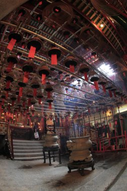 22 Oct 2011 Inside the main hall of Man Mo Temple, Sheung Wan, Hong Kong