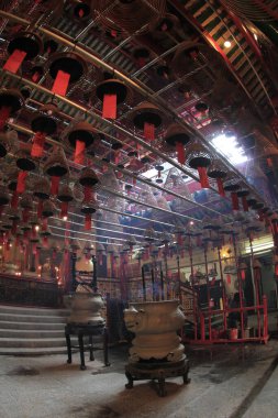 22 Oct 2011 Inside the main hall of Man Mo Temple, Sheung Wan, Hong Kong