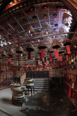22 Oct 2011 Inside the main hall of Man Mo Temple, Sheung Wan, Hong Kong
