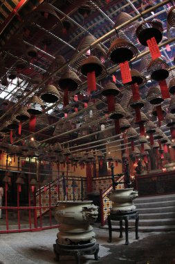22 Oct 2011 Inside the main hall of Man Mo Temple, Sheung Wan, Hong Kong