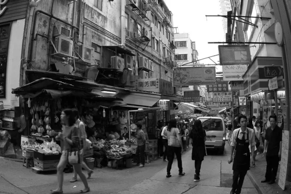 Οκτ 2011 Θέα Στο Δρόμο Στο Central Street Χονγκ Κονγκ — Φωτογραφία Αρχείου