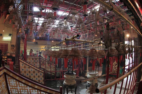 22 Oct 2011 Inside the main hall of Man Mo Temple, Sheung Wan, Hong Kong