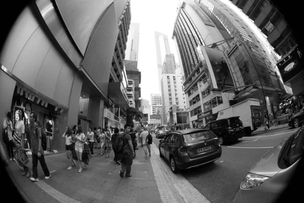 Oct 2011 Pedestrians Crosswalk Central District Hong Kong — Stockfoto