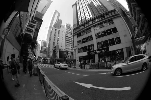 Oct 2011 Pedestrians Crosswalk Central District Hong Kong — Stockfoto