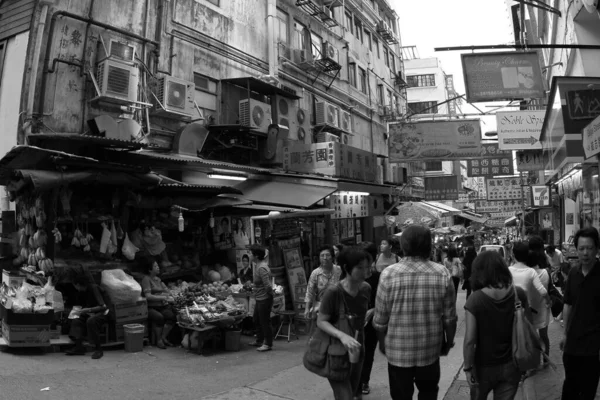 Oct 2011 Pedestrians Crosswalk Central District Hong Kong — Fotografia de Stock