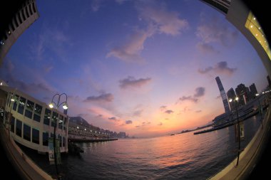 18 Dept 2011  Tsim Sha Tsui Star Ferry Pier Against Sunset Sky