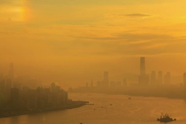 31 July 2011 the Sunset view of hong kong at Devil's Peak