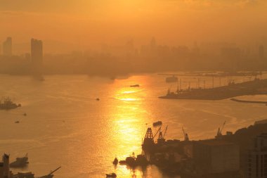 31 July 2011 the Sunset view of hong kong at Devil's Peak
