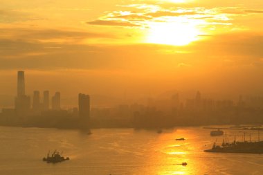 31 July 2011 the Sunset view of hong kong at Devil's Peak
