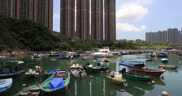 Boats Coast Hong Kong — Vídeo de Stock