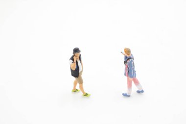 Urban figure people talking on smart phone