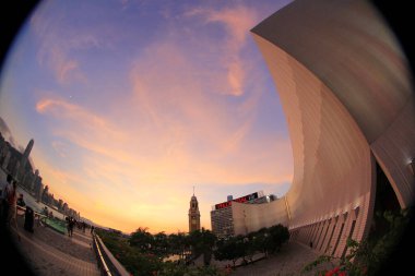 4 Aug 2011 the Night view Old Clock Tower in Tsim Sha Tsui, Kowloon, Hong Kong..