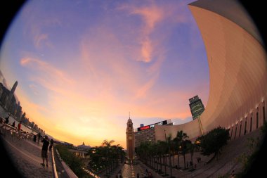 4 Aug 2011 Night view Old Clock Tower in Tsim Sha Tsui, Kowloon, Hong Kong..