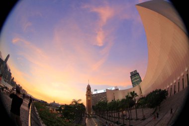 4 Aug 2011 the Night view Old Clock Tower in Tsim Sha Tsui, Kowloon, Hong Kong..