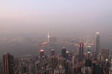 2 April 2011 the night at Hong Kong, Aerial View of Victoria Harbour