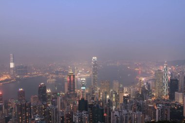 2 April 2011 the night at Hong Kong, Aerial View of Victoria Harbour