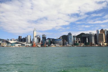 10 Mayıs 2011 Hong Kong Gemi Günbatımı Futuristik Ada Mimarisi Asya Mavi Şehir