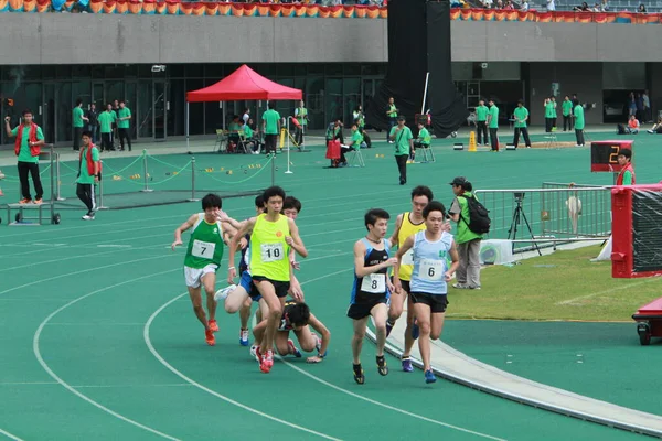 Löparen Rätt Spår Tseung Kwan Sports Ground Maj 2011 — Stockfoto