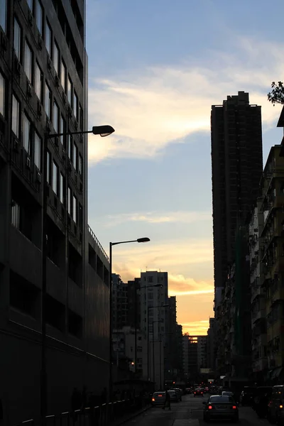 June 2011 City Skyline Sunset Kwa Wan — Stock Photo, Image