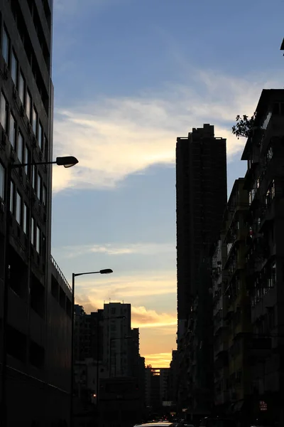 Ιουνίου 2011 Ουρανός Της Πόλης Κατά Ηλιοβασίλεμα Kwa Wan — Φωτογραφία Αρχείου