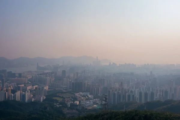 Mai 2022 Une Journée Brumeuse Regardant Vers Victoria Partir Kowloon — Photo