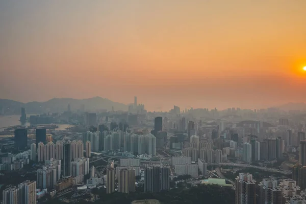May 2022 Skyline Kowloon Kowloon Viewing Point Sunset — Stock Photo, Image