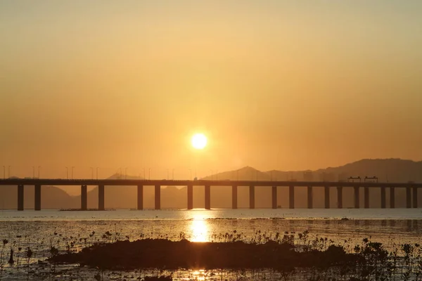 July 2011 Sunset Chung Pak Nai Sha Kong Village — Stock Photo, Image